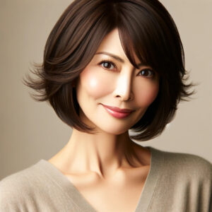 image 46 300x300 - ショートボブ長め40代前髪ありなし１０選！手入れが楽な髪型とヘアアレンジ