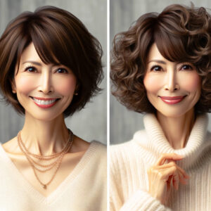 image 66 300x300 - かっこいいショートボブ50代前髪ありなし15選！大人かっこいいを厳選♪